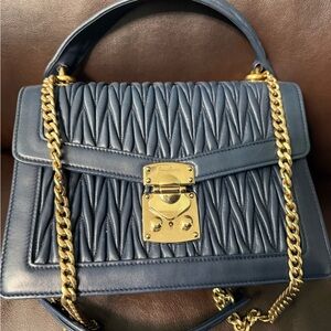 MIU MIU confidential logo shoulder bag